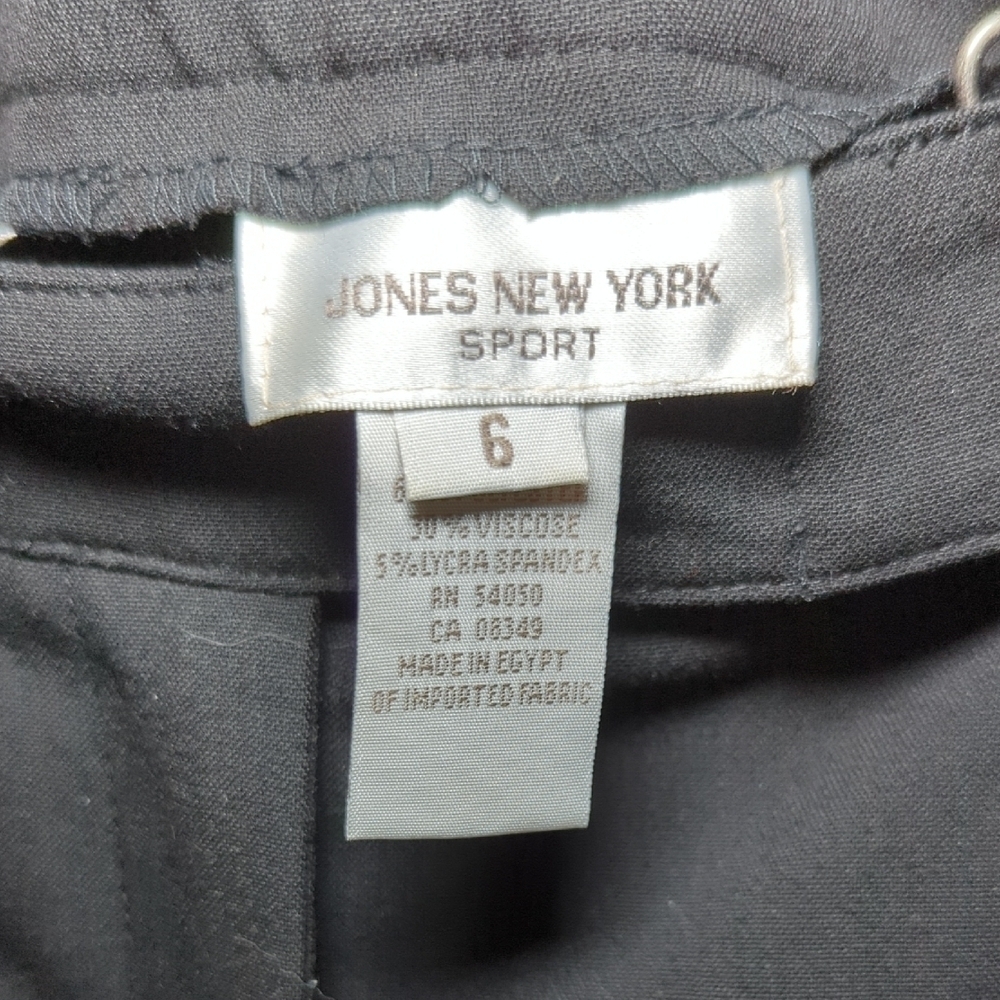 Jones New York Black Straight Leg Dress Pants Women's Size 6 - Picture 2 of 7